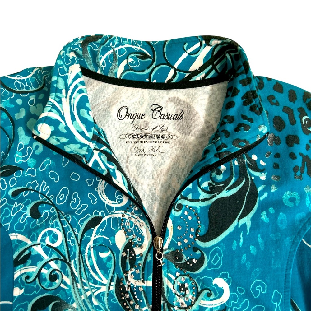 Onque Casuals Colorful 2 Piece Shirt and Jacket, XL